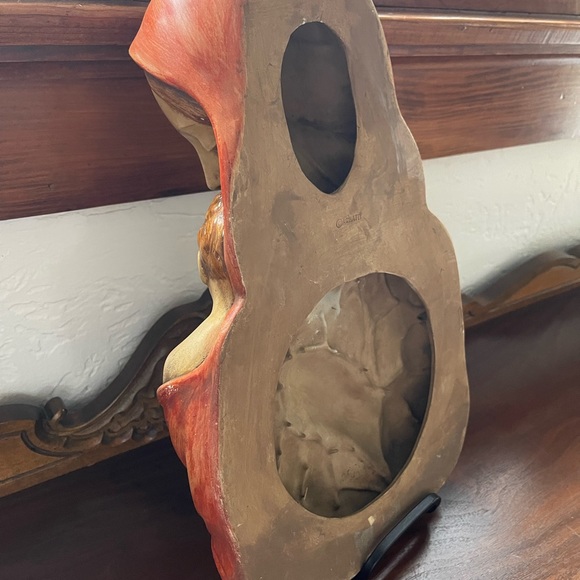 Vintage MCM Achatit Germany Madonna & Child Wall Hanging Sculpture - Picture 8 of 11